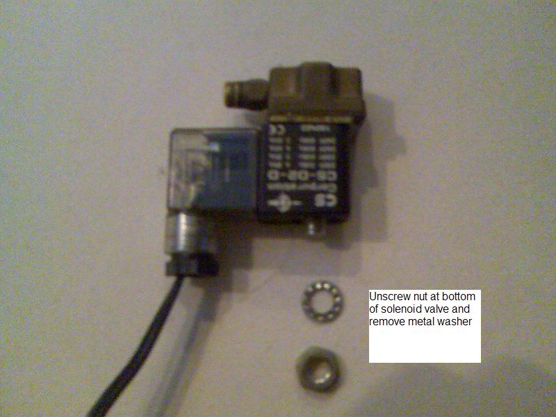 Removing Solenoid Valve