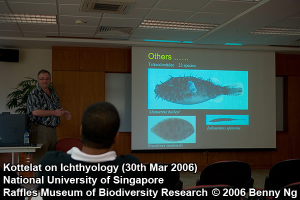 Kottelat on Ichthyology: 30th Mar 2006 at NUS